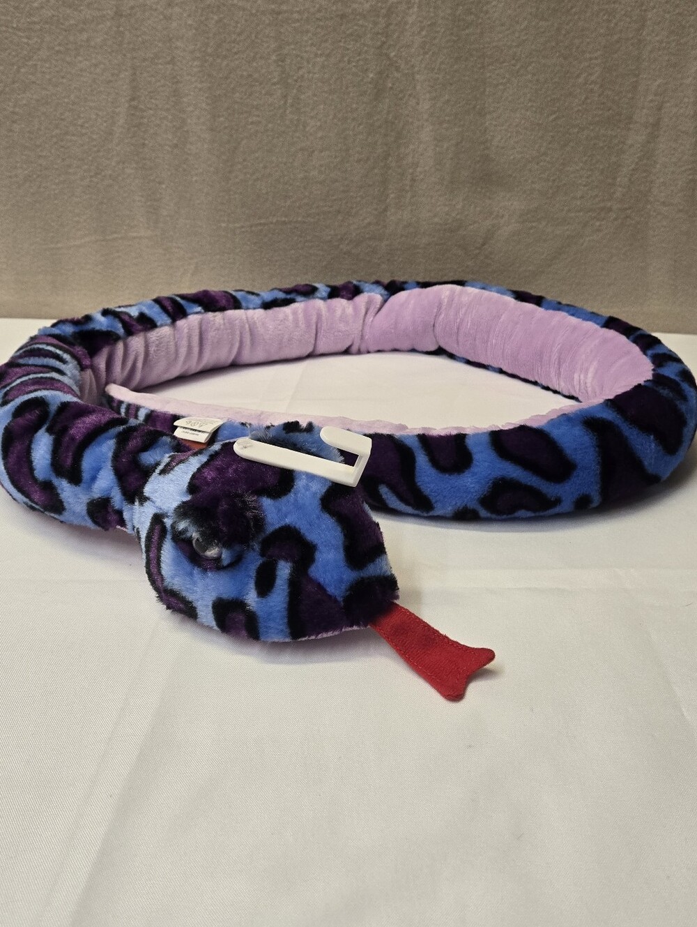 Adventure Planet Plush Long Snake 68" Blue Purple Stuffed Animal Toy Used Tags